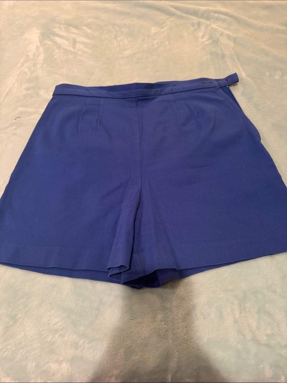High-Waist Royal Blue Tailored Women's Shorts